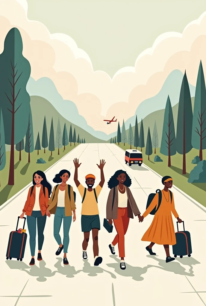 create a super easy image to draw representing article 13 of the universal declaration of human rights."Everyone has the right to move freely and choose his residence within a State.. 2. Everyone has the right to leave the country he or she is in., including yours, and the right to return to your country.