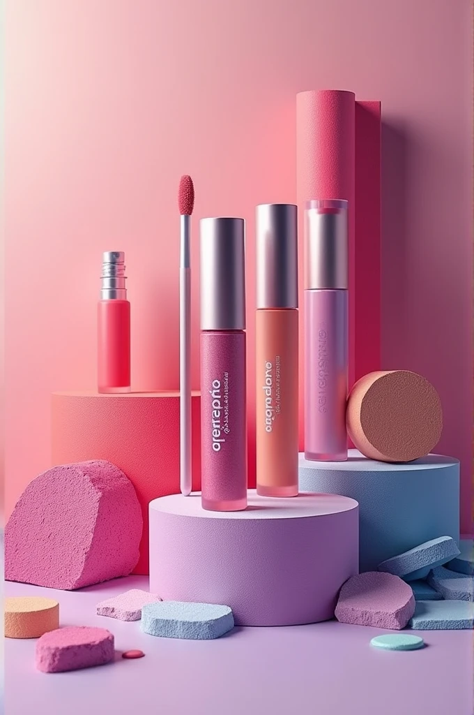 Create the image of a Mockups of a makeup page or store and the name of this is Novel Makeup