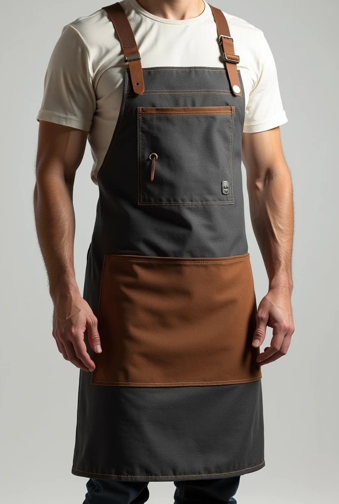 Rustic fabric work apron for men 3D modeling