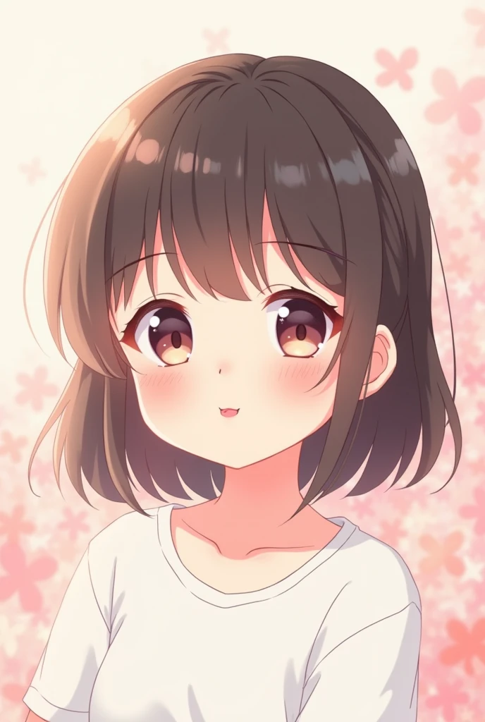 uma garotinha fofa, pink lips, wearing a bright white shirt, no style da soft core palette aurorapunk, an anime illustration of her face, animated gifs, hand drawn animation, charming sketches, smooth and shiny, hazy romanticism, Super flat style, white - air background 1:1--niji 5--expressive style