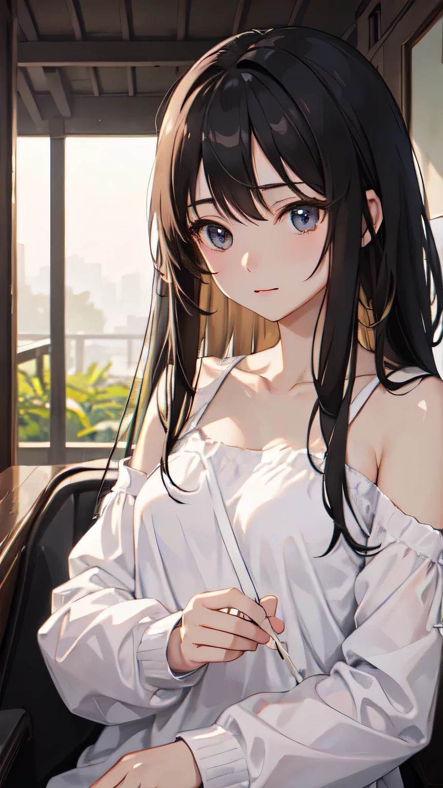 ((Highest quality)), ((masterpiece)), (detailed), One person, Almond Eye,Close up of face,Silence at 4am、Resonate with the heart, A new hope、Spreads across the chest, Take it one step at a time、Road to the future, the morning light、Guiding, *In the quiet of dawn, I find my way*