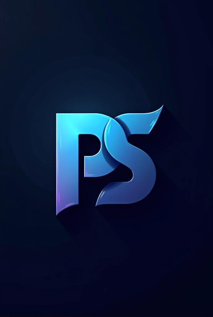 Cool logo "PS" with a night shade color, have a microphone