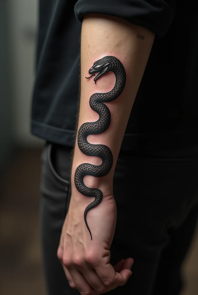 Snake tattoo in bracelet shape 