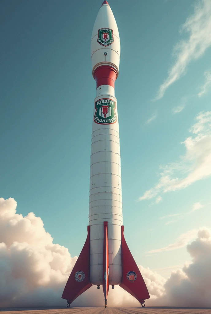 A rocket, with clearly visible Werder Bremen 