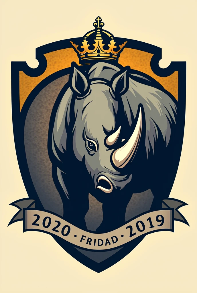 crea un logo parecido al del “ Wolverhampton Wanderers F.c.” (use it as a base) but with a rhinoceros instead of the wolf.