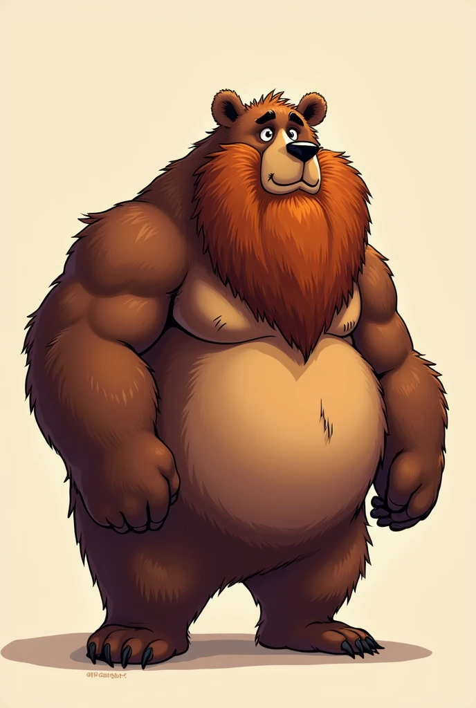 Big Bearded Cartoon Bear