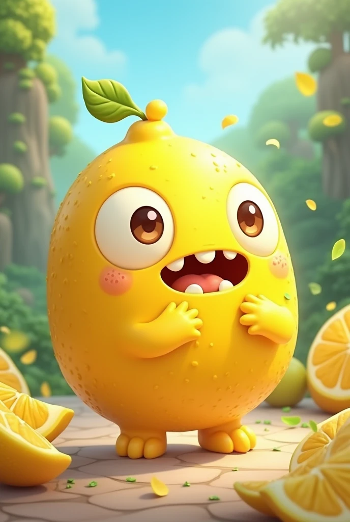 
GENERATES AN ILLUSTRATION OF AN ANIMATED LEMON, ALSO A CUTE MONSTER