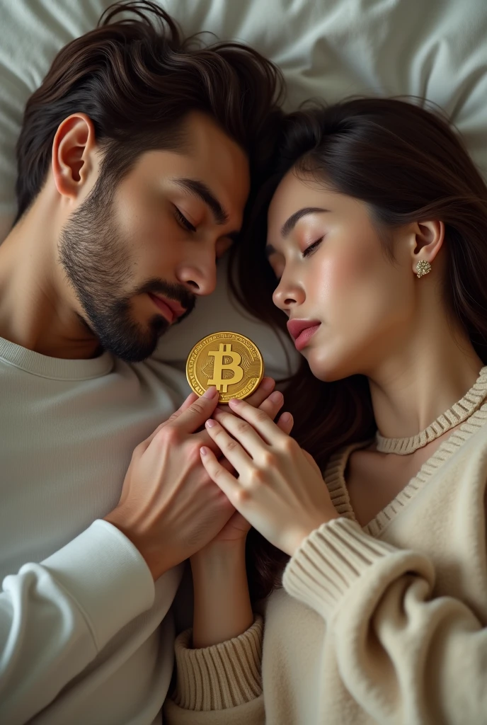 # Import necessary libraries
from stable_diffusion import StableDiffusionPipeline
import torch
from PIL import Image
# Configure Stable Diffusion
pipe = StableDiffusionPipeline.from_pretrained("stable-diffusion-v1-4")
# Define the prompt
prompt = (
"A man and a woman lying side by side, their hands gently resting on a large Bitcoin coin between them. "
"The scene is softly lit, emphasizing the closeness between the two individuals. "
"The man and woman are dressed in casual, comfortable clothing, with a serene expression on their faces. "
"The Bitcoin coin is prominently placed in the center, symbolizing a shared connection or bond. "
"The background is minimalistic, with soft gradients and subtle textures, allowing the focus to remain on the couple and the Bitcoin coin."
)
# Configuration settings
tile_mode = "none" # Disable tiling generation
clip_guidance_scale = 15 # Strengthen focus on the couple and the Bitcoin coin
clip_guidance_dropout = 0.04 # Slight variations for natural lighting effects
hr_scale = 3.0 # High-resolution scaling for detailed textures
hr_upscaler = "R-ESRGAN" # High-quality upscaling
latent_shift = torch.randn(1, 4, 64, 64) * 0.02 # Subtle latent space adjustments
prompt_weighting = (
"Man and woman lying side by side::1.6 | Hands resting on Bitcoin coin::1.7 | "
"Soft lighting::1.6 | Casual, comfortable clothing::1.5 | Serene expressions::1.6 | "
"Minimalistic background::1.5"
) # Weight for enhancing key elements
cross_attention_strength = 1.0 # Maximum detail for focus on the subjects and coin
symmetry = "none" # No symmetry to maintain a natural, intimate pose
symmetry_loss_weight = 0.1 # Minimal impact of symmetry
reference_image = None # No reference image needed
color_match_strength = 0.85 # Harmonious color blending
perlin_noise_scale = 0.2 # Low Perlin noise for subtle texture
fractal_noise = False # Disable fractal noise
depth_map = None # No depth map needed
parallax_effect = Fals
