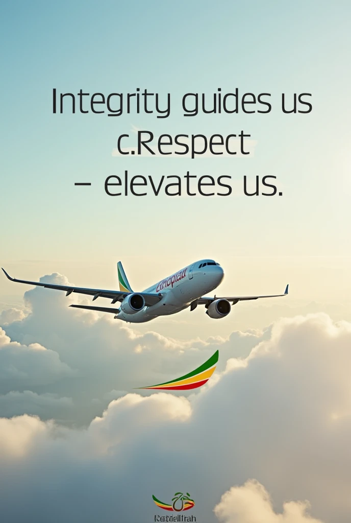 "Integrity Guides Us, Respect Elevates Us " ethiopianairlines moto