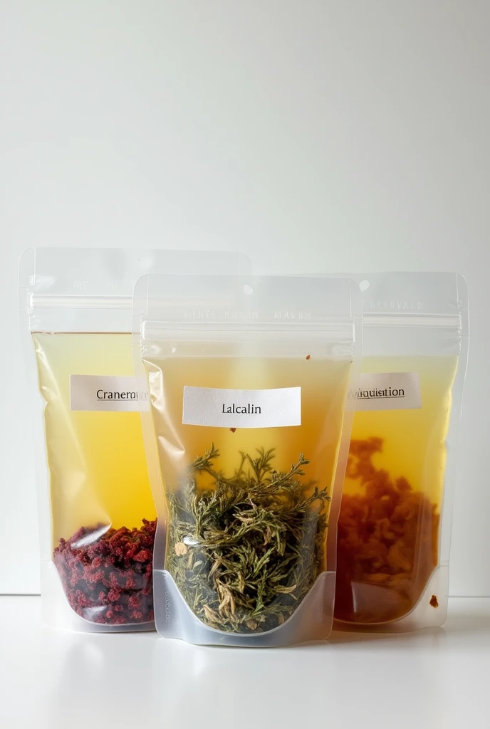 I want 3 plastic wrap bags of infusions, 1 of dried cranberry and nettle leaves, The other one is made of insulin and horsetail and the last one is made of cinnamon and dandelion.