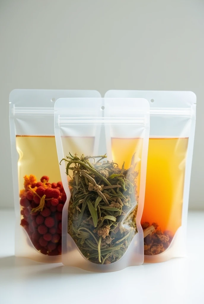 I want 3 plastic wrap bags of infusions, 1 of dried cranberry and nettle leaves, The other one is made of insulin and horsetail and the last one is made of cinnamon and dandelion.