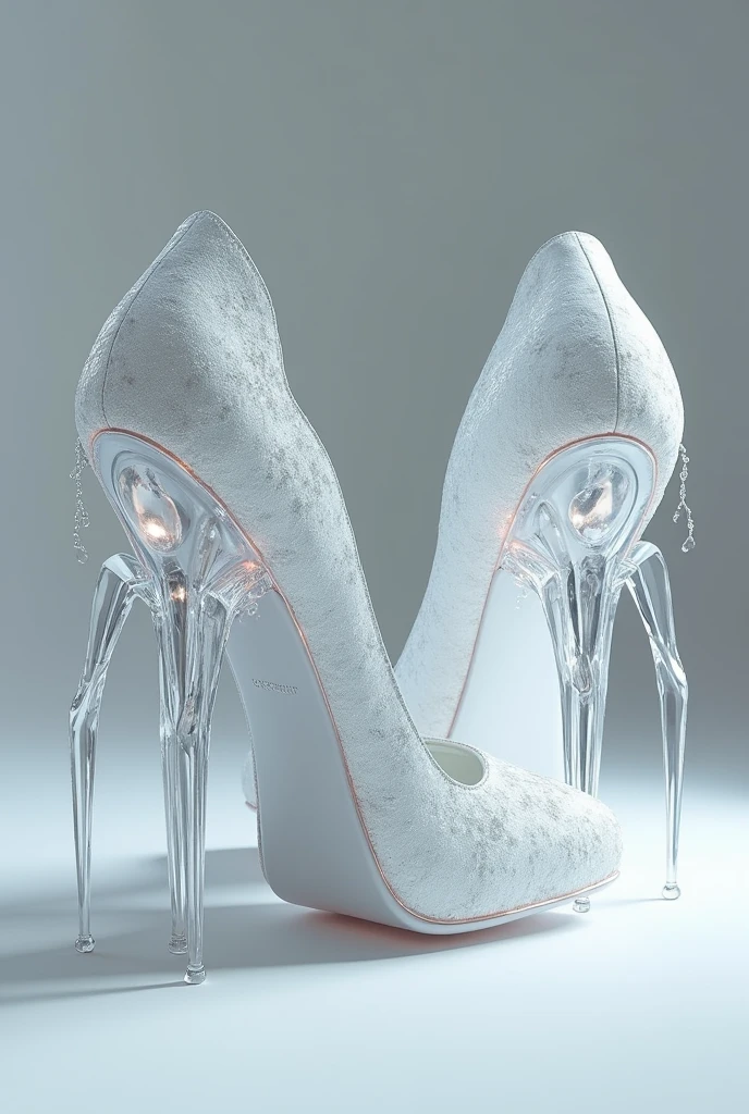 (photorealism:1.2), heels that have a heel shaped like a crystal spider