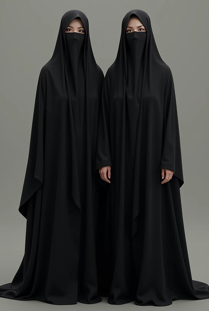 two womens wearing niqab