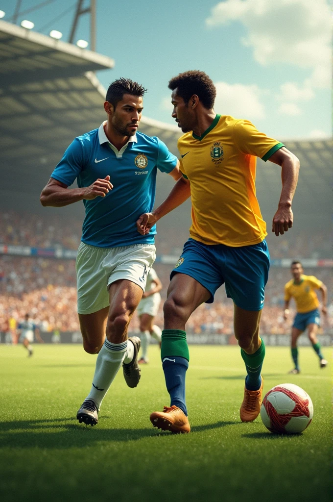 Cristiano Ronaldo playing with Pele, 