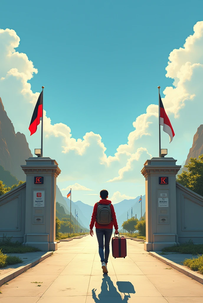 create an image representing article 13 of the universal declaration of human rights."Everyone has the right to move freely and choose his residence within a State.. 2. Everyone has the right to leave the country he or she is in., including yours, and the right to return to your country.