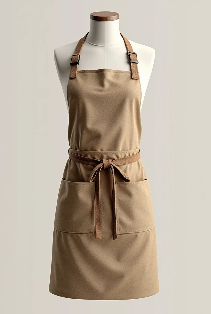 Short chef apron design in jute fabric in 3d modeling