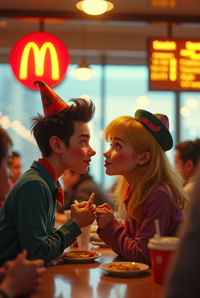A cute 2 strange people met in McDonald's and became a couple