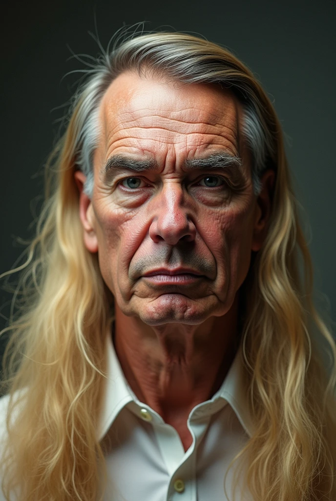 Create an image of Bolsonaro, a blonde with long hair