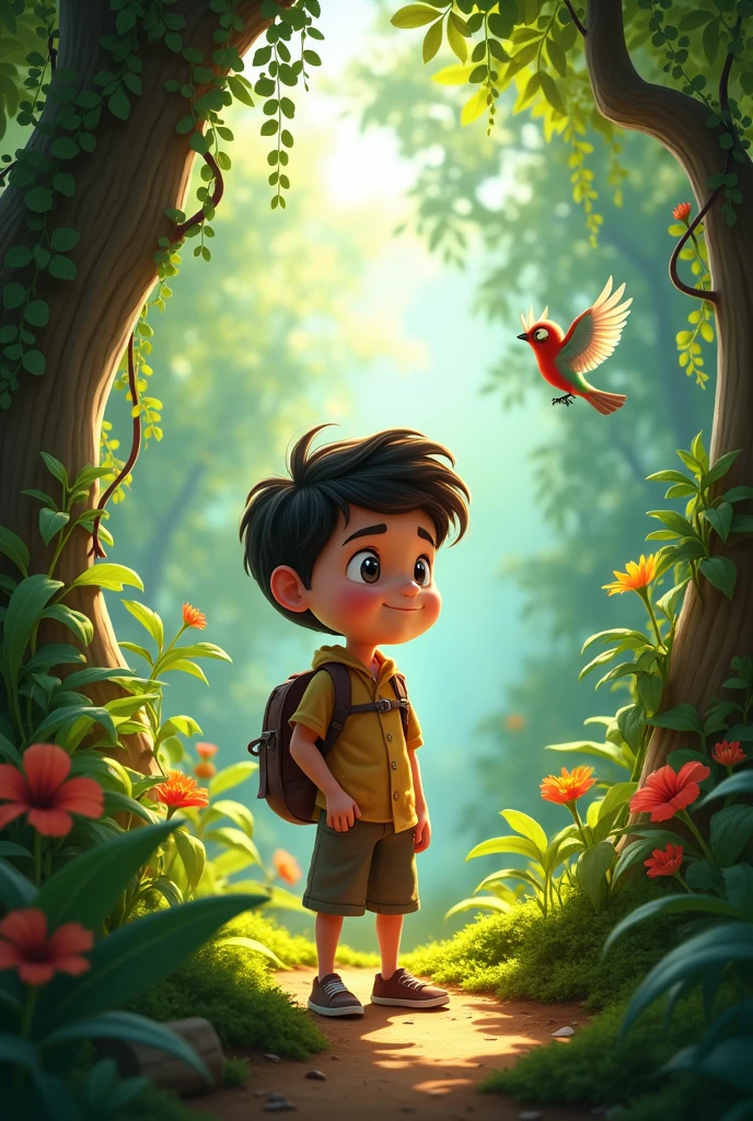 Scene 1: Introduction
Introduce protagonist (Max)
and setting (jungle)
• Establish Max's curiosity and
love for exploration