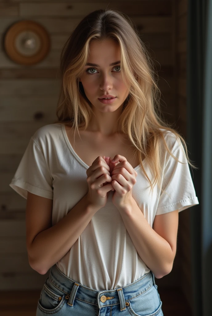 A Russian girl showing her pussy