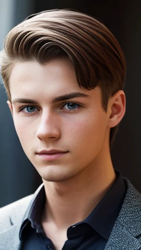 A young German man focus on the character's face