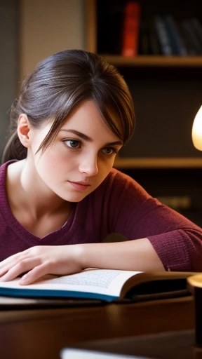 A young Abendroth woman focus on the character's face