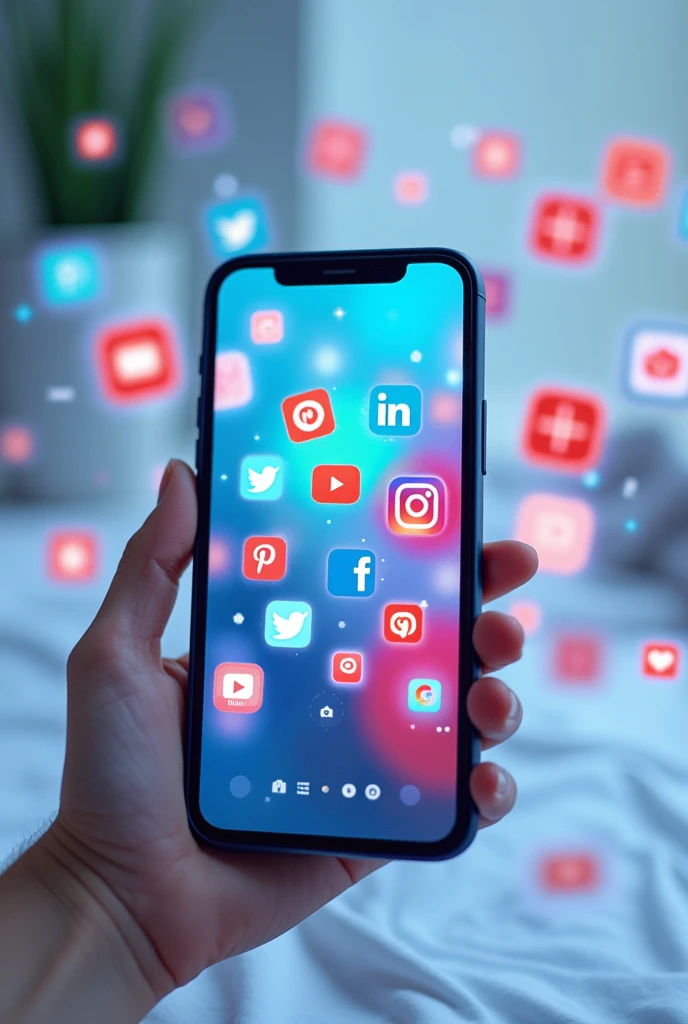 **4. Social Media Management:**
- **Image Idea:** A smartphone displaying multiple social media app icons, or a calendar with social media posts scheduled across different days.
- **Purpose:** To highlight active social media engagement and content planning.