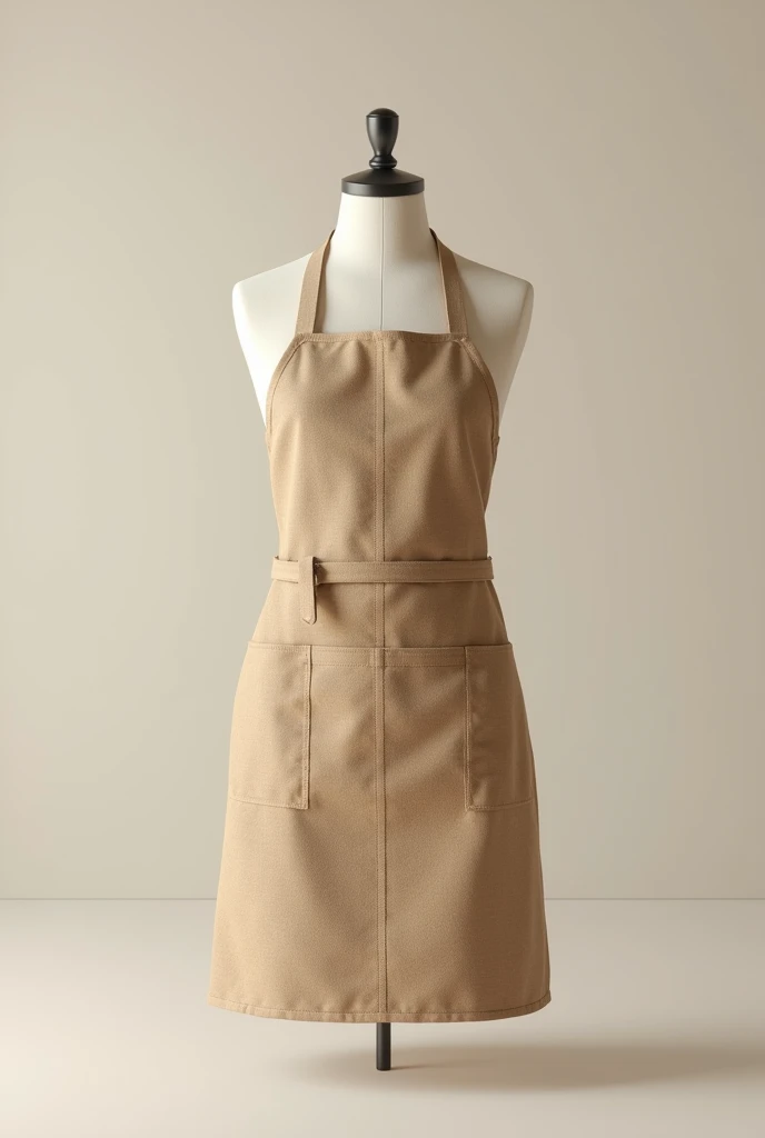 Short chef apron design in jute fabric in 3d modeling