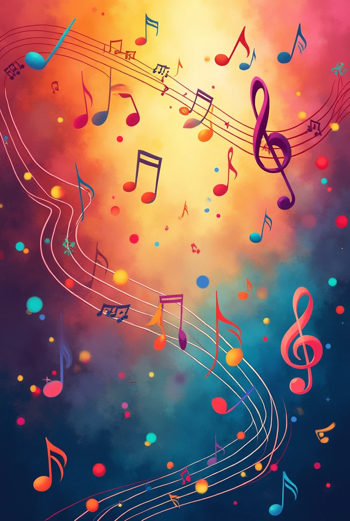 Background with musical notes 