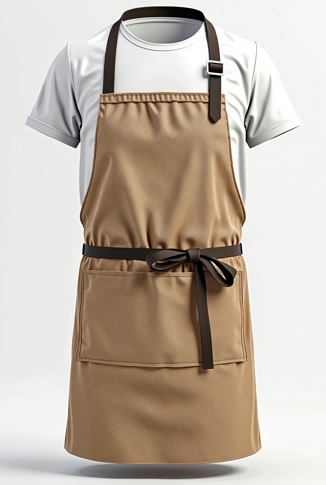 Short chef apron design in jute fabric in 3d modeling