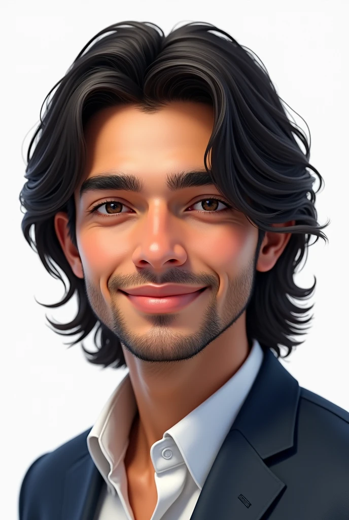 Make boy image with below condition
1. Gentle man smart healthy
2. 2
3. Long hair black
4. Bangladeshi realistic
5. Clean face
6. White color figure
7. Full cheek no curve
8. Slight sexy smile
9. Smart attractive