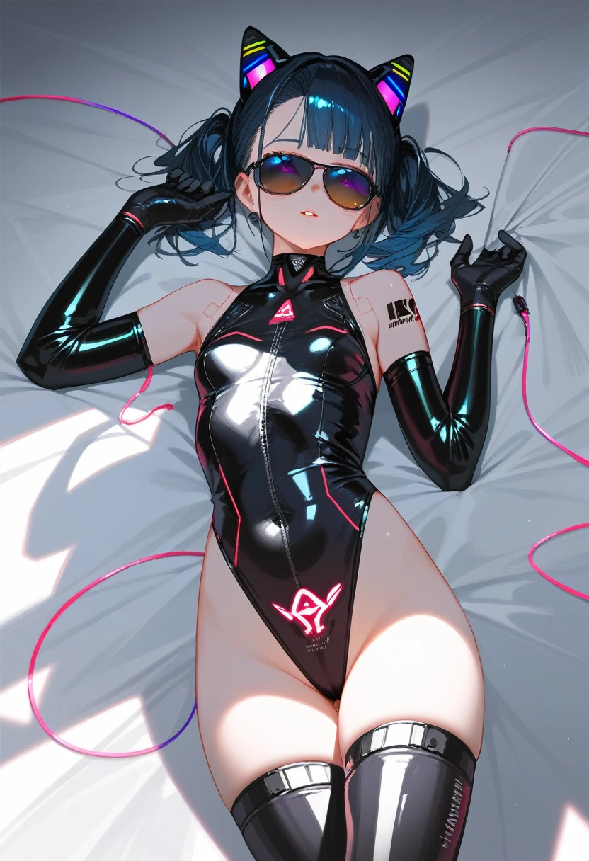 of the highest quality, of the highest quality, High quality illustrations., masterpiece, ultra high resolution, detailed background, playa, absurd, perfect anatomy, performance, good lighting, shadows in movies.(kemono, hairy personification), latex, neon, neonカラー, cyberpunk, Neoprene suits, Sunglasses, tattoo, vinyl sheet, dynamic angle