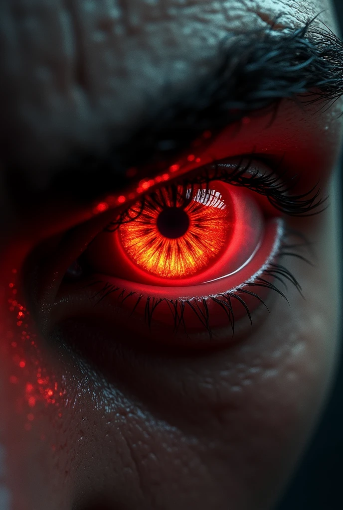 An eye with an angry look similar to Lucifer's
