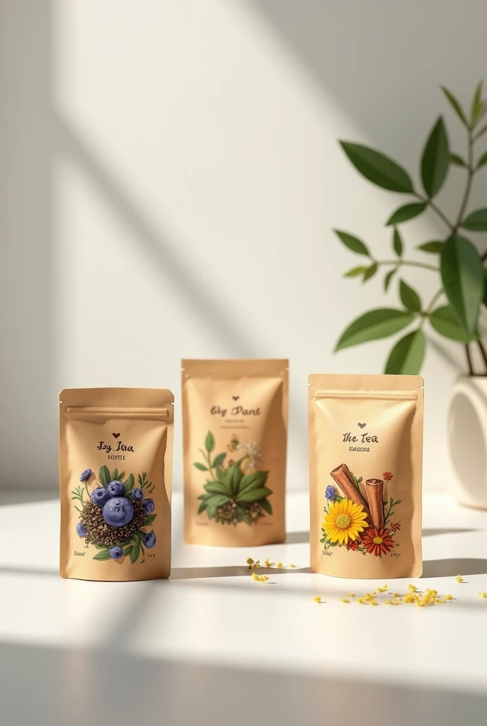 Make me 3 tea bags, one with blueberry and nettle, one with insulin and the last one with cinnamon and dandelion.}