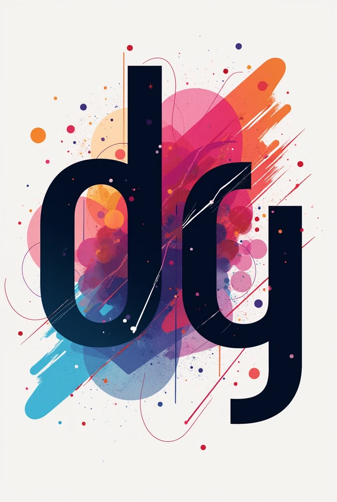 Create a logo with the letters D and G with a graphic design background 
