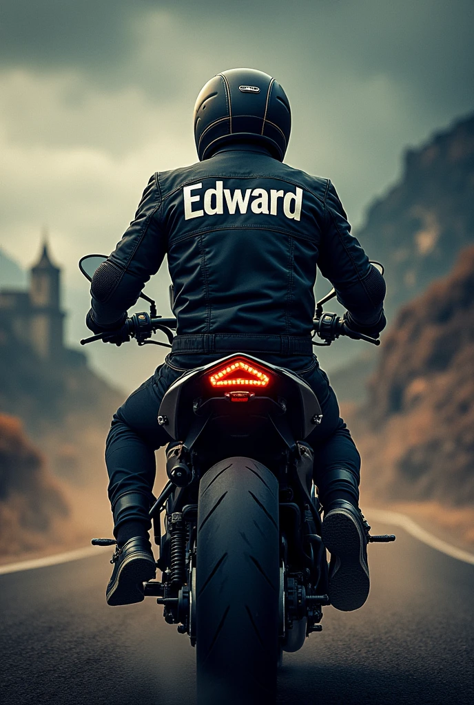 Phone wallpapers for motorcyclists, on the motorcyclist jaket wtie Edward 