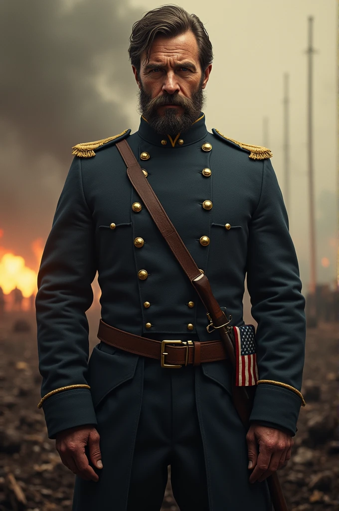 A man, mustache, civil war soilder
