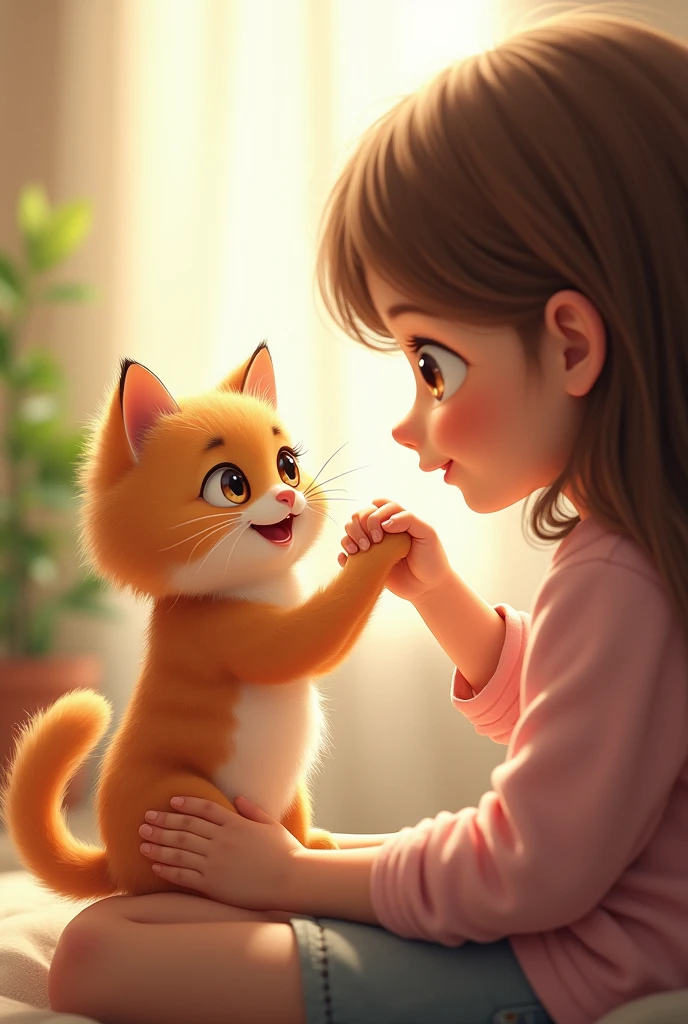 Cat and human