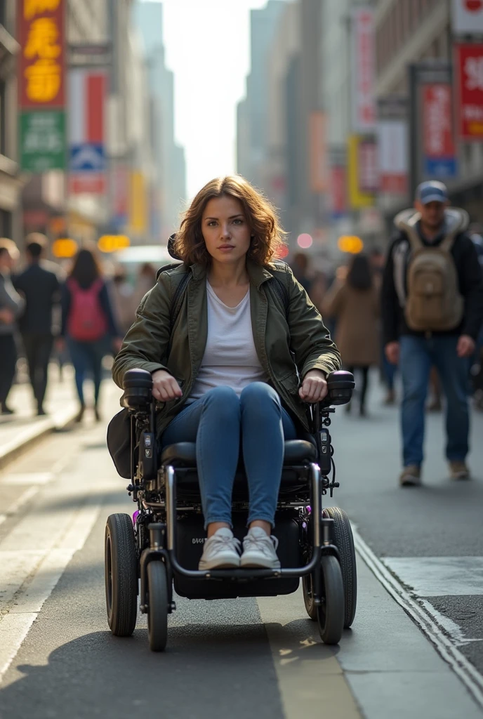 wheelchair user walking 