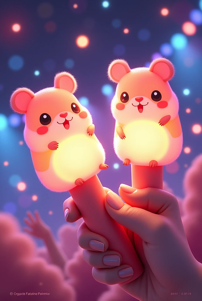 lightsticks of a female kpop group , tema do lighticks hamster