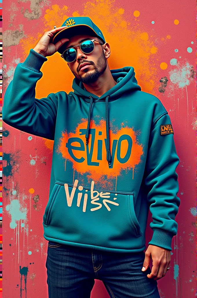 Create graffiti image with title: elevo a vibe