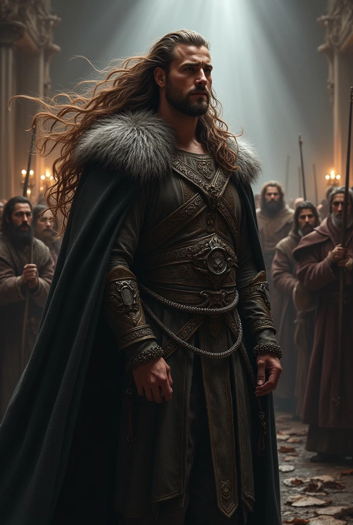 A demigod jarl, One night, they betrayed him, They publicly humiliated him, . brown hair