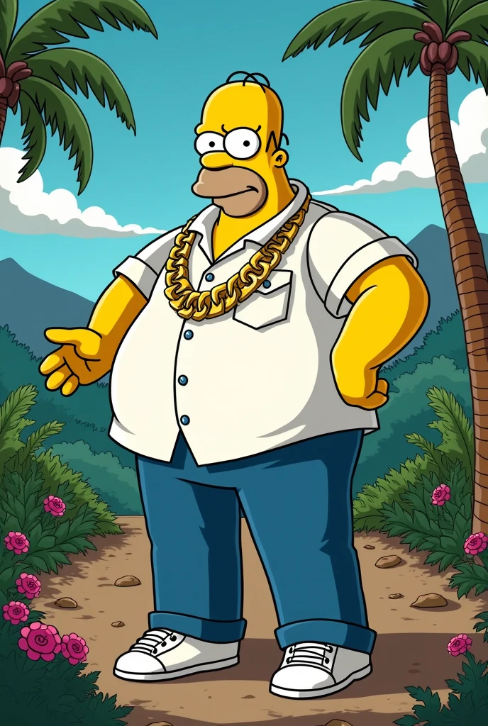 homer des simpsons en pablo escobar en cartoon