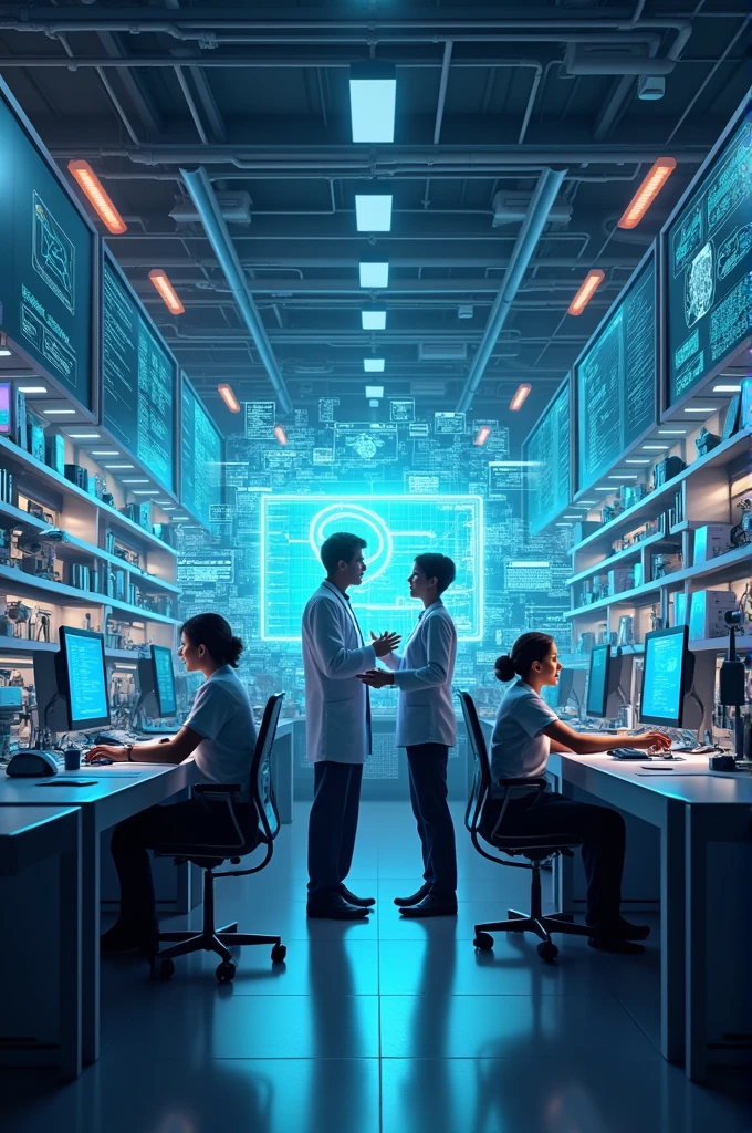 Create a realistic image of biomedical informatics