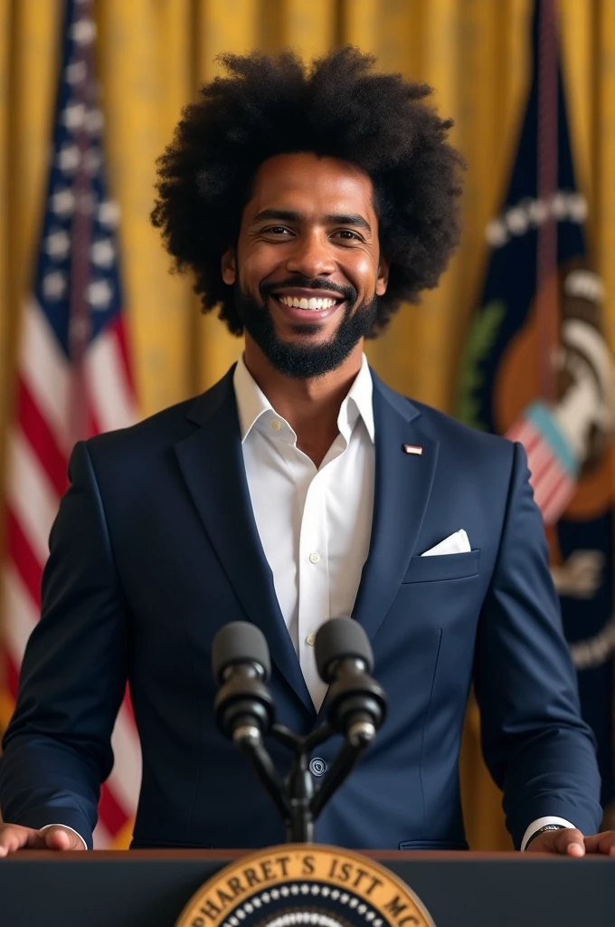 Afro male as us president