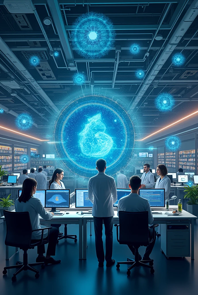 Create a realistic image of biomedical informatics 