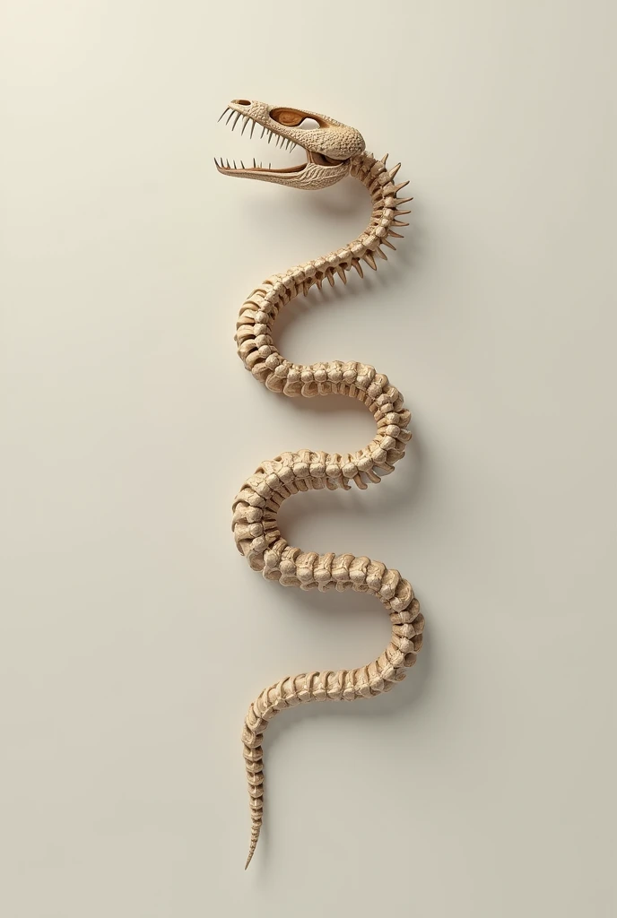 realistic rattlesnake skeleton logo