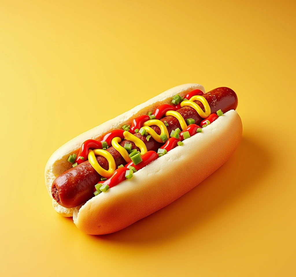 Hot dog image as wallpaper for advertising that says: hot dog your de fondo