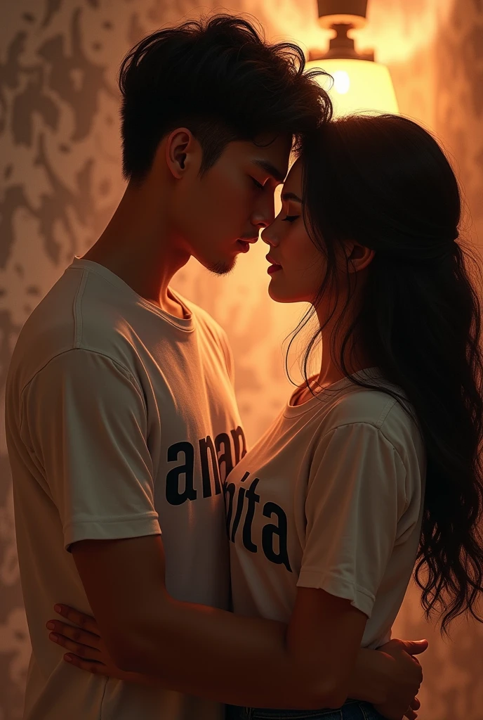 একটা ছেলে একটা মেয়ে Sex কোরছে ছেলের শার্টে Anaf লেখা এবং মেয়ের শার্টে Mita লেখা থাকবে