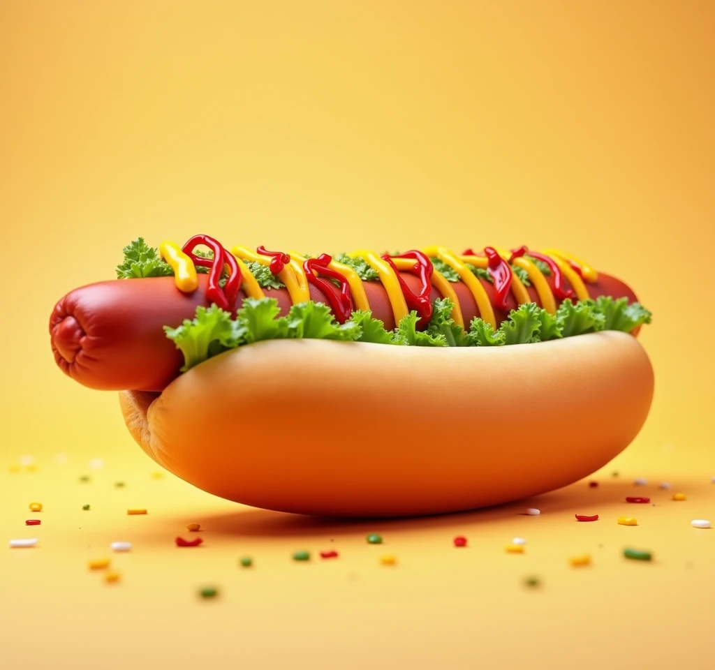 hot dog wallpaper image for advertising 